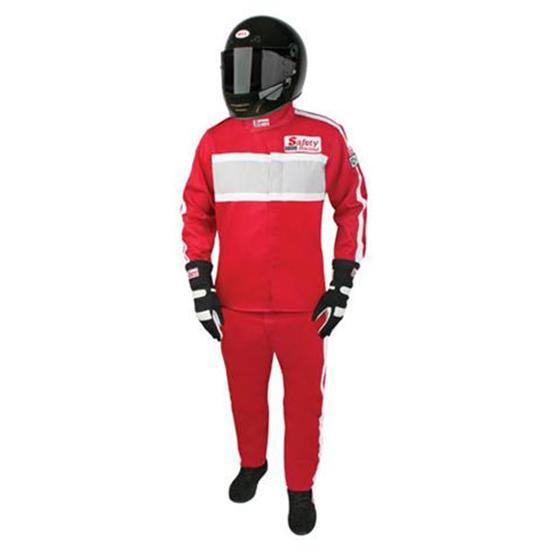 New safety racing sfi proban driver jacket, red medium