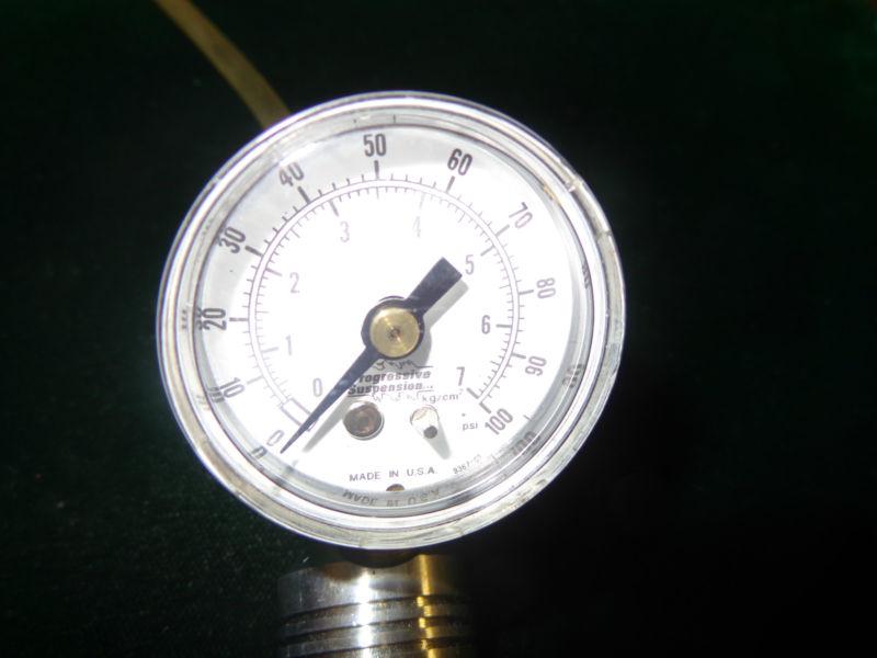 0-100 psi progressive suspension mini gauge pump harley davidson