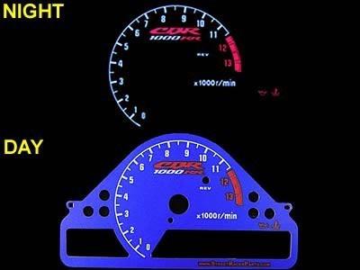 Honda cbr 1000rr 1000 rr 2004 2005 04 05 blue face glow gauge custom