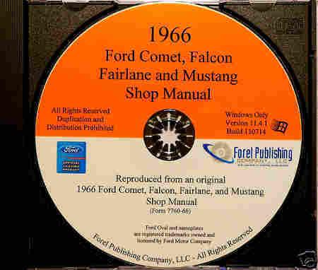 1966 ford repair shop & service manual comet falcon fairlane ranchero futura