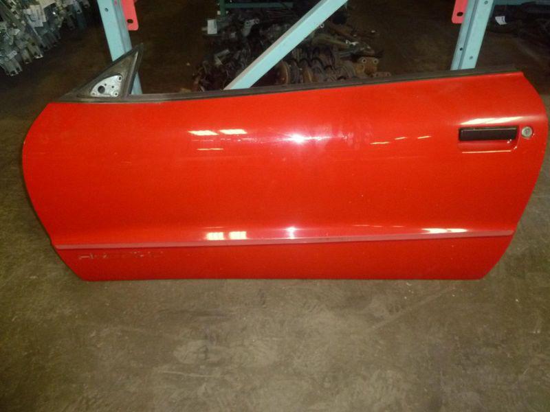 93-02 firebird trans am bright red 8774 driver left power door glass hinge power
