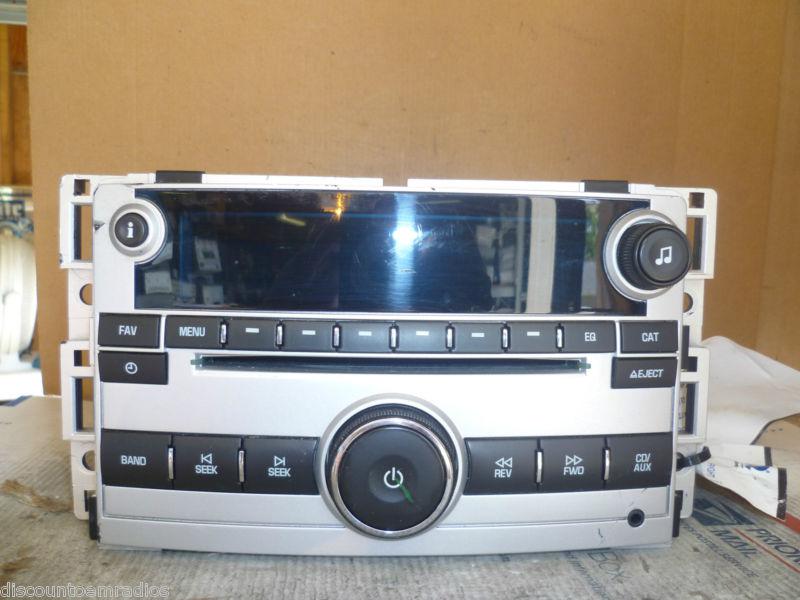 09-12 chevrolet malibu radio single cd player auxilary plug 20834332 *