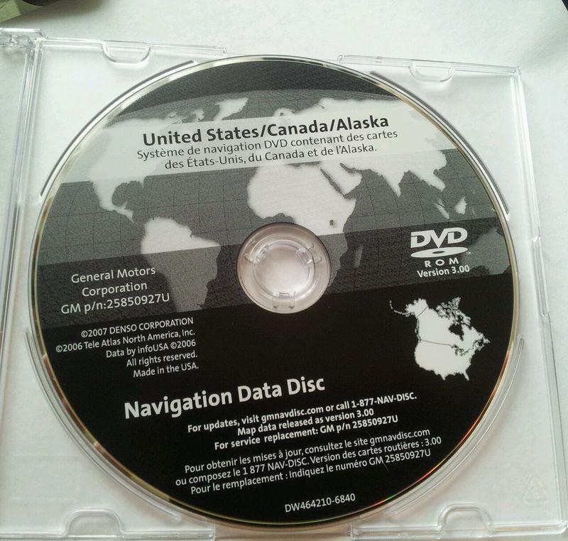 Gm navigation dvd #25850927 v 3.00 yukon denali tahoe