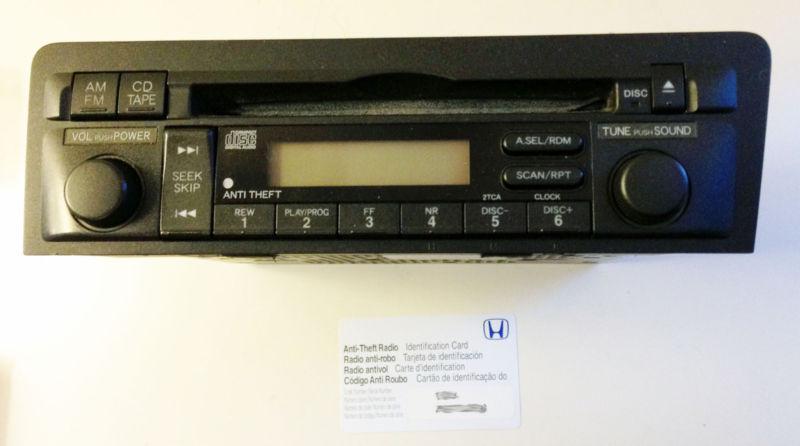 2001 2005 honda civic radio cd/am/fm part 39101-s5a-a210-m1 - w/ factory code!