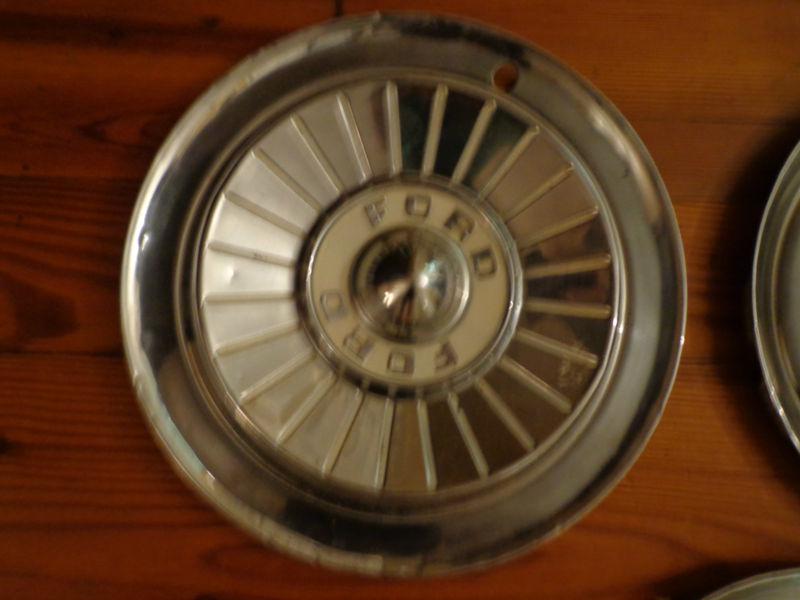 1957 ford fairlane set of 5 hubcaps