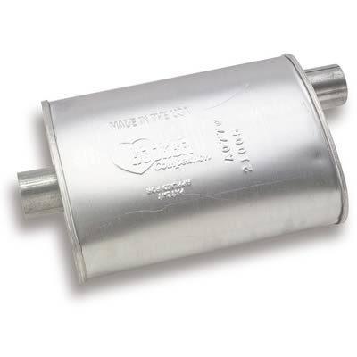 Hooker muffler competition turbo 2 1/4" inlet/2 1/4" outlet steel aluminized ea