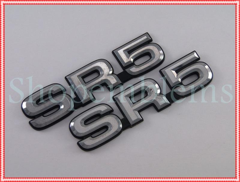 Toyota 4runner sr5 2pc rear liftgate 90-95 emblem badge decal silver 91 92 93 94
