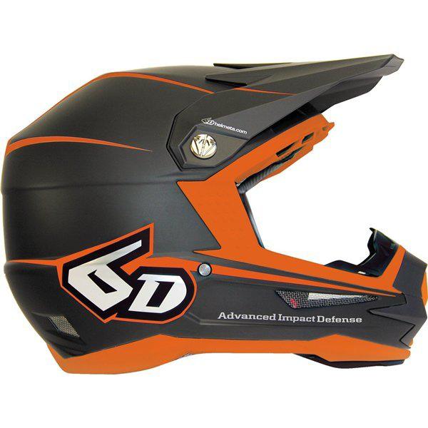 Charcoal/orange l 6d atr-1 f35 stealth helmet 2013 model