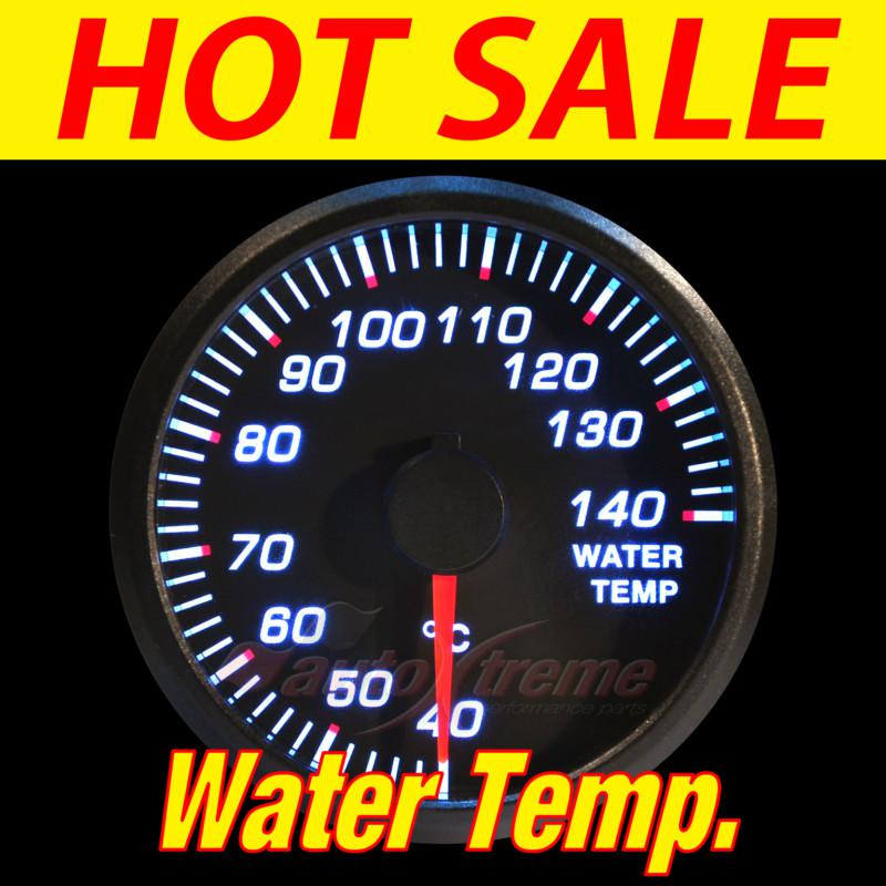 Water temperature universal 12v white light 60mm red pointer slim design gauge