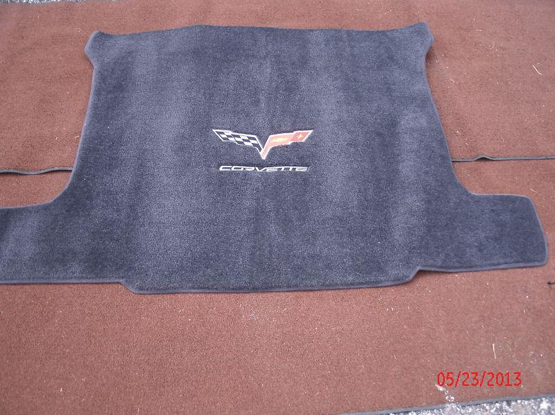 2005 - early 2007 (c6) vette lloyd coupe cargo mat with logos - ebony