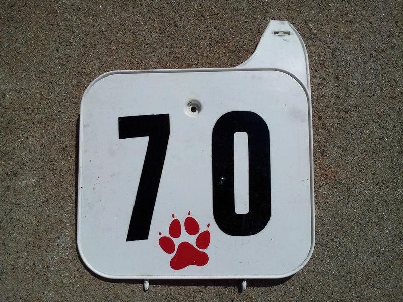 1988 honda cr 125 front number plate