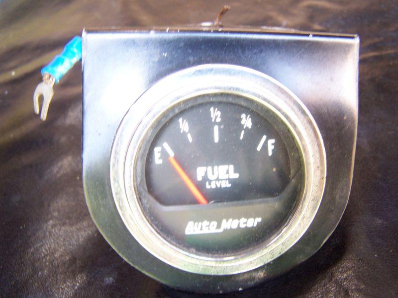 Auto meter electric fuel level gauge used vintage untested