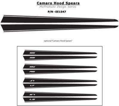 Hood spikes camaro decals 2011 * premium 3m vinyl stripes graphic ls 457