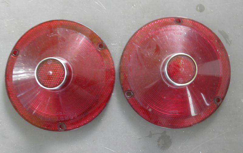 1961 ford thunderbird tail light lenses,  pair  fomoco  ftrst-61