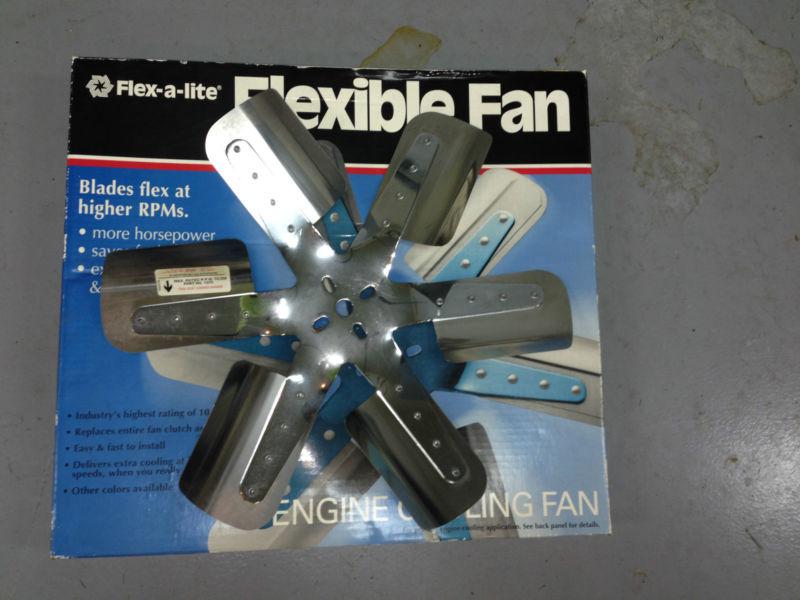 Flex-a-lite 17" chrome flex fan #1370 - used 2,000 miles