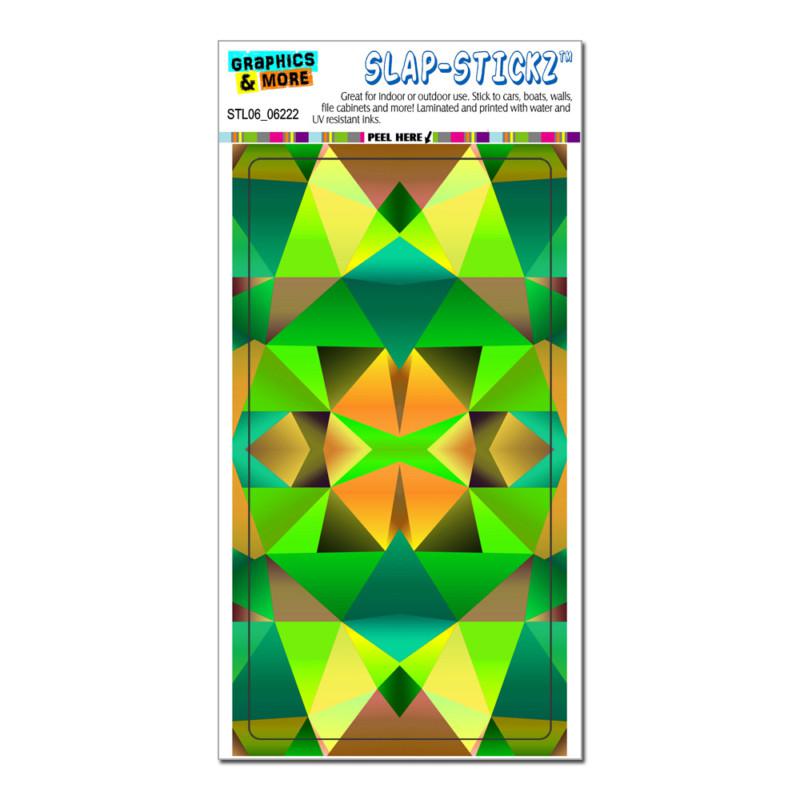 Triangle symmetry green yellow gold - slap-stickz™ window locker bumper sticker