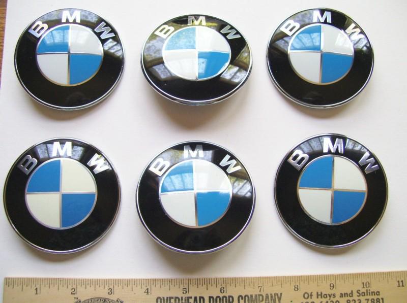 Used~~~bmw emblems lot of 6~~~3 1/8" dia.  bmw part # 51 14 132 375