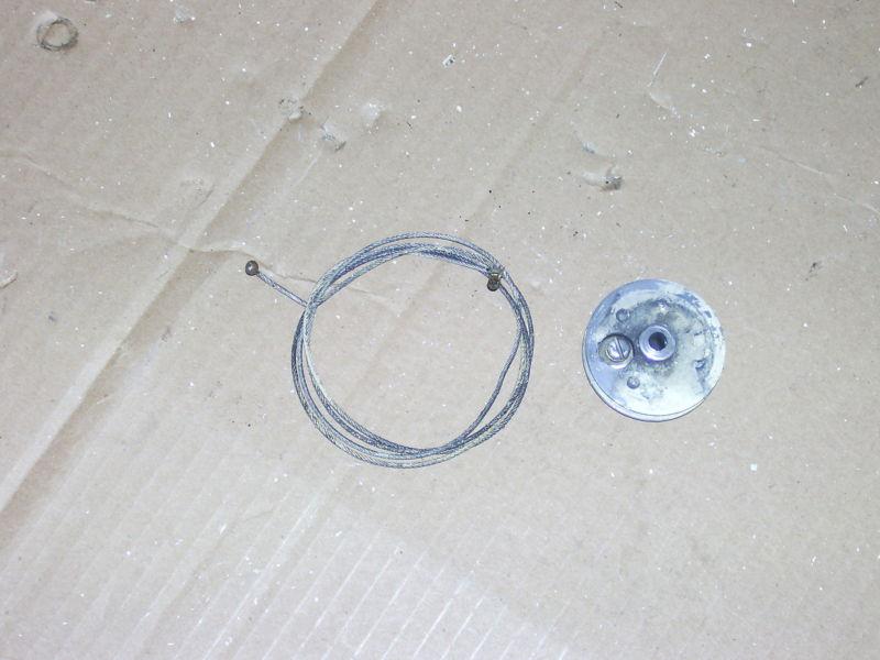 Vinatge sears elgin outboard motor throttle cable and spool 1959 5hp 7.5hp 12hp