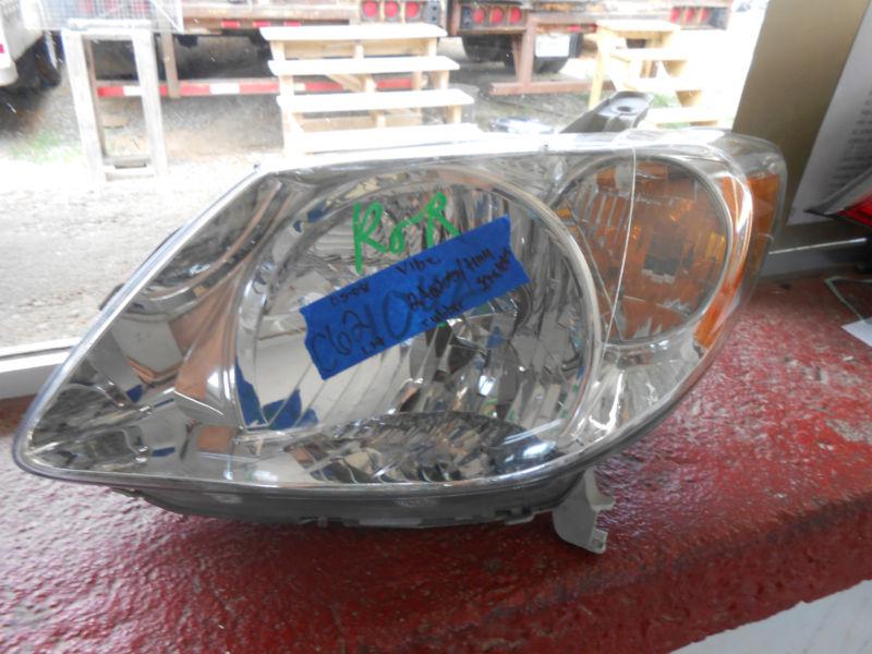 Pontiac vibe left halogen headlight lamp 2005 2006 2007 2008  driver