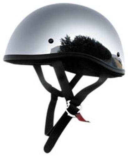 New skid lid original half-helmet adult helmet, chrome, small/sm