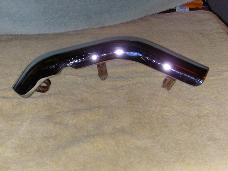 Harley chromed front pipe heat shield