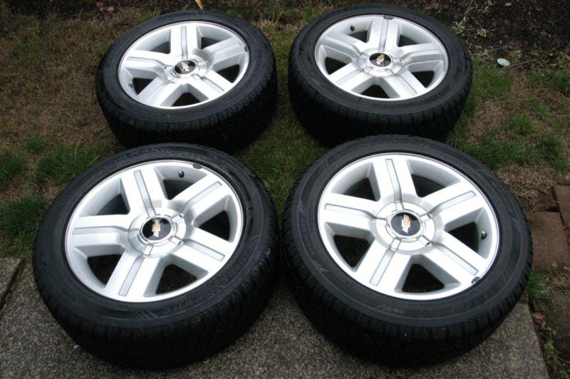 Chevy tahoe gmc yukon 20" oem wheels + snow tires silverado 1500 sierra suburban