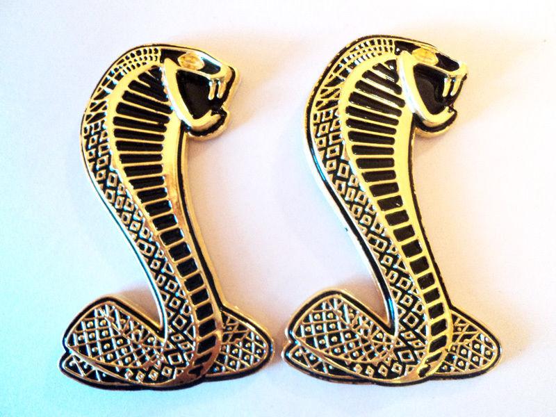 Ford mustang shelby gt500 350 gold cobra super snake torino eleanor emblems