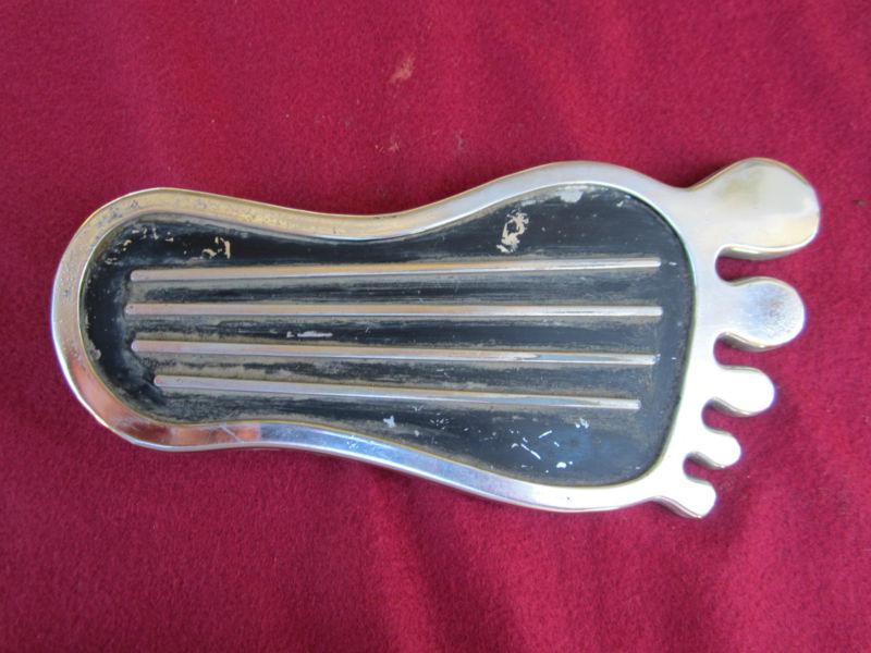 "cal custom" chrome big barefoot bare foot gas pedal rat rod fits chevy ford 