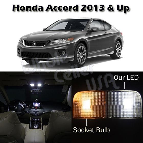 6x super bright white interior led light lamp package for honda accord 2013 & up