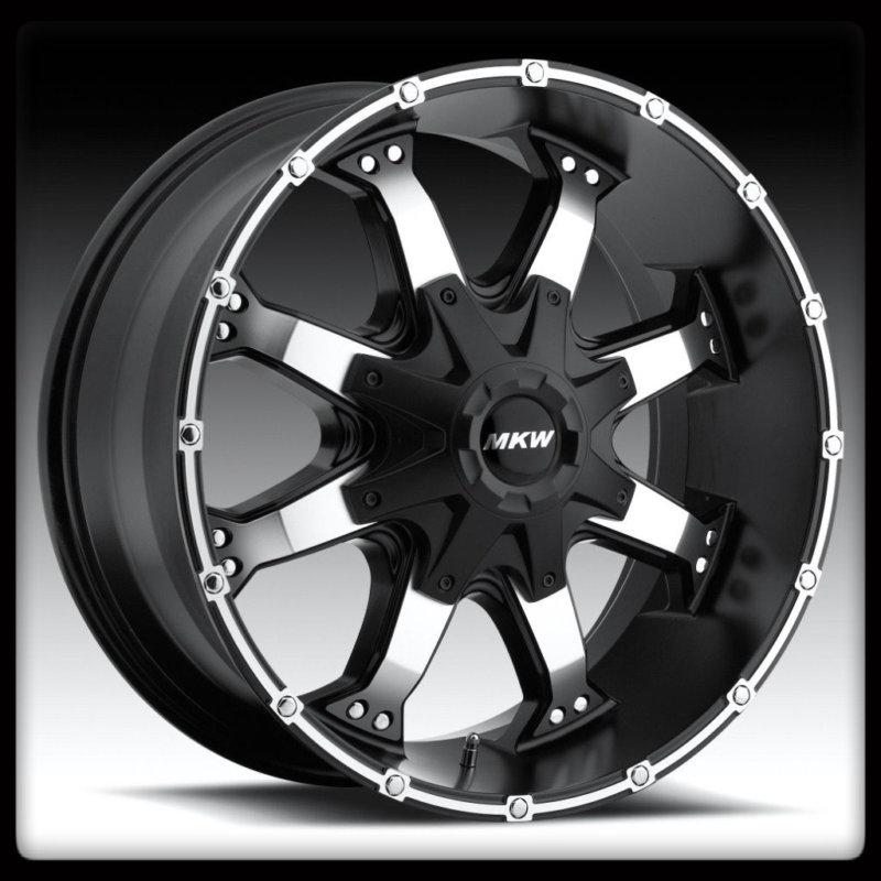 16" mkw offroad m83 machined rims & toyo 235-70-16 open country at tires wheels