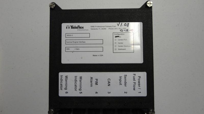 Teleflex electronics 18305-0 yanamar engine interface for port side