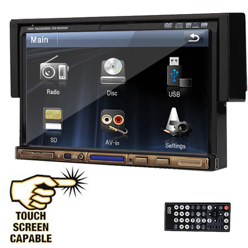 Car 7" monitor ipod/dvd player receiver bluetooth touchscreen slide down panel