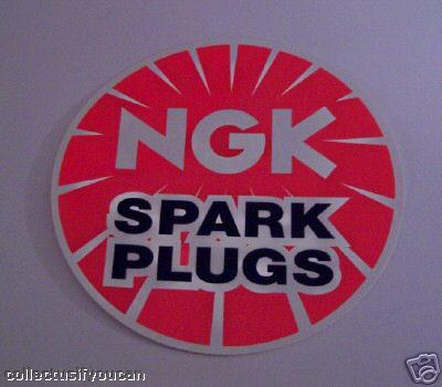Ngk spark plugs lot of 2 official racing decals stickers nascar nhra honda 5" 