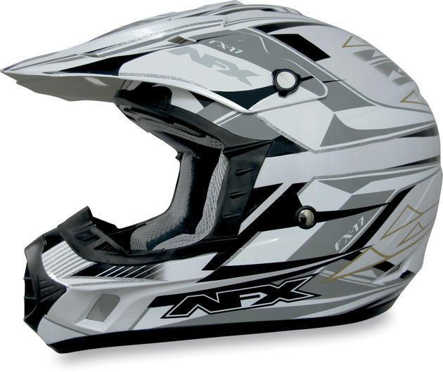 2012 afx fx-17 offroad motorcycle helmet pearl white multi sm/small