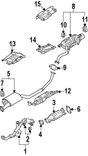 Hyundai oem 28751-3s100 exhaust pipe to manifold gasket/exhaust gasket misc