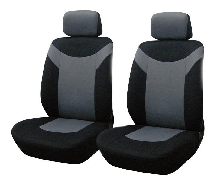 Universal car van polyester front gray & black protectors seat covers