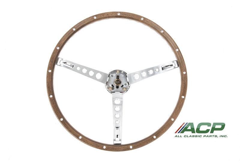 Ford mustang 65-66 steering wheel assy kit without horn woodgrain