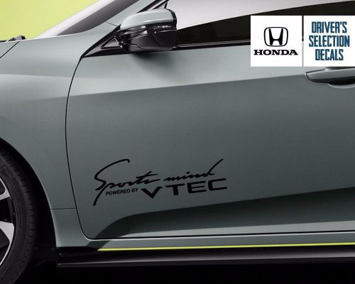 Sports mind honda powered by vtec decal sticker graphics