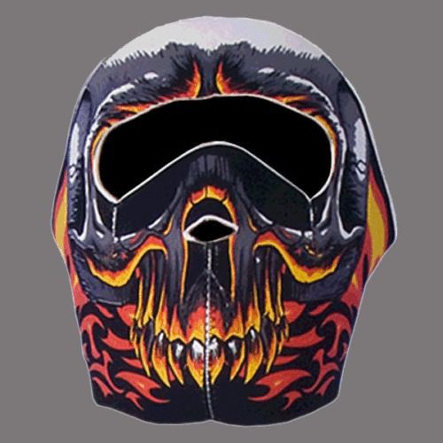 Biker neoprene evil face skull full face mask