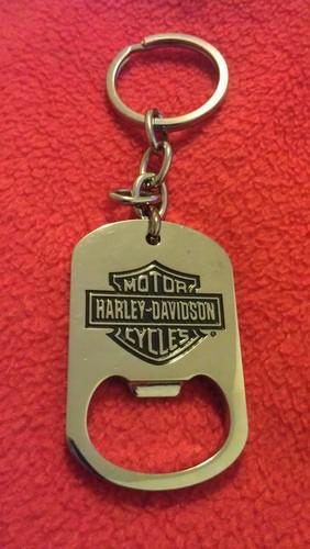 Harley-davidson key chain, bottle opener keychain with bar & shield