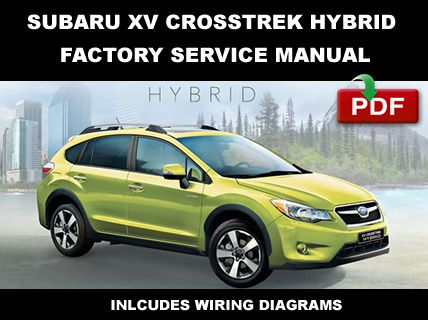 Subaru 2014 xv crosstrek hybrid factory oem diagnostic trouble code dtc manual