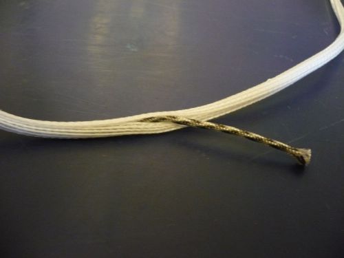 1/4 split braided sleeving clear white 10ft