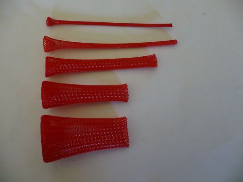 3/8 braided expandable sleeving red  techflex 25ft