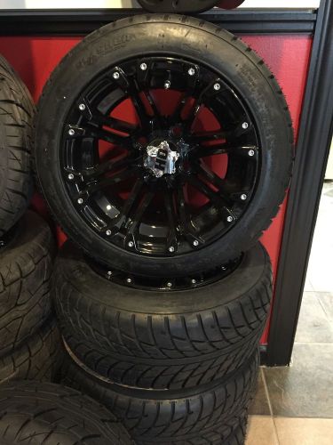 New hd3 all black golf cart wheels and tires complete set!