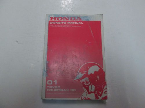 2001 honda trx90 fourtrax 90 owners manual worn discolored factory oem deal ***