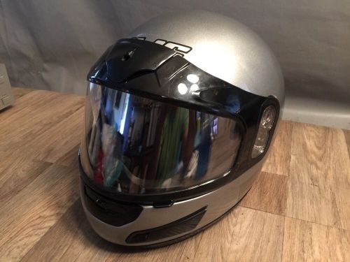 Hjc cs12 snowmobile helmet - size small mint condition silver and black
