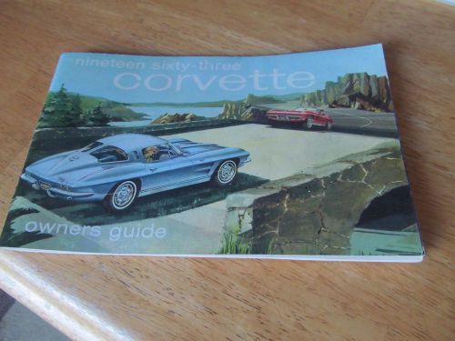 1963 corvette original owners manual