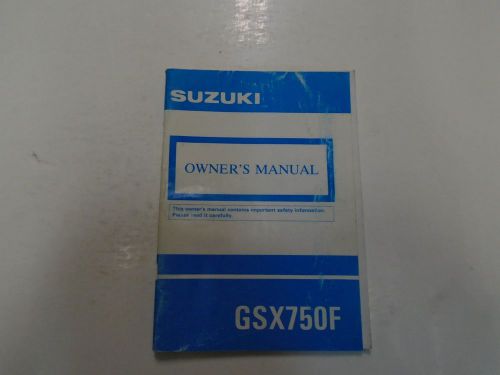 1993 suzuki gsx750f owners manual damaged worn fading factory oem dealership