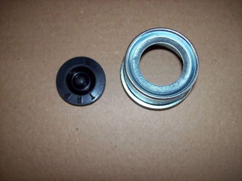 Qty 2 - trailer 1.98&#034; ez lube grease cover dust cap w/ rubber plugs