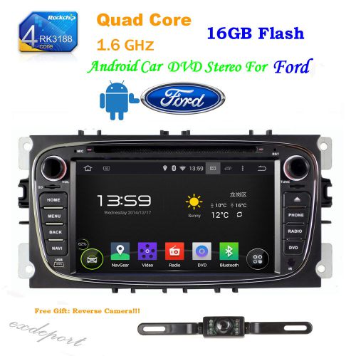 Android 4.4 quad core car gps dvd stereo wifi radio for ford mondeo focus s-max